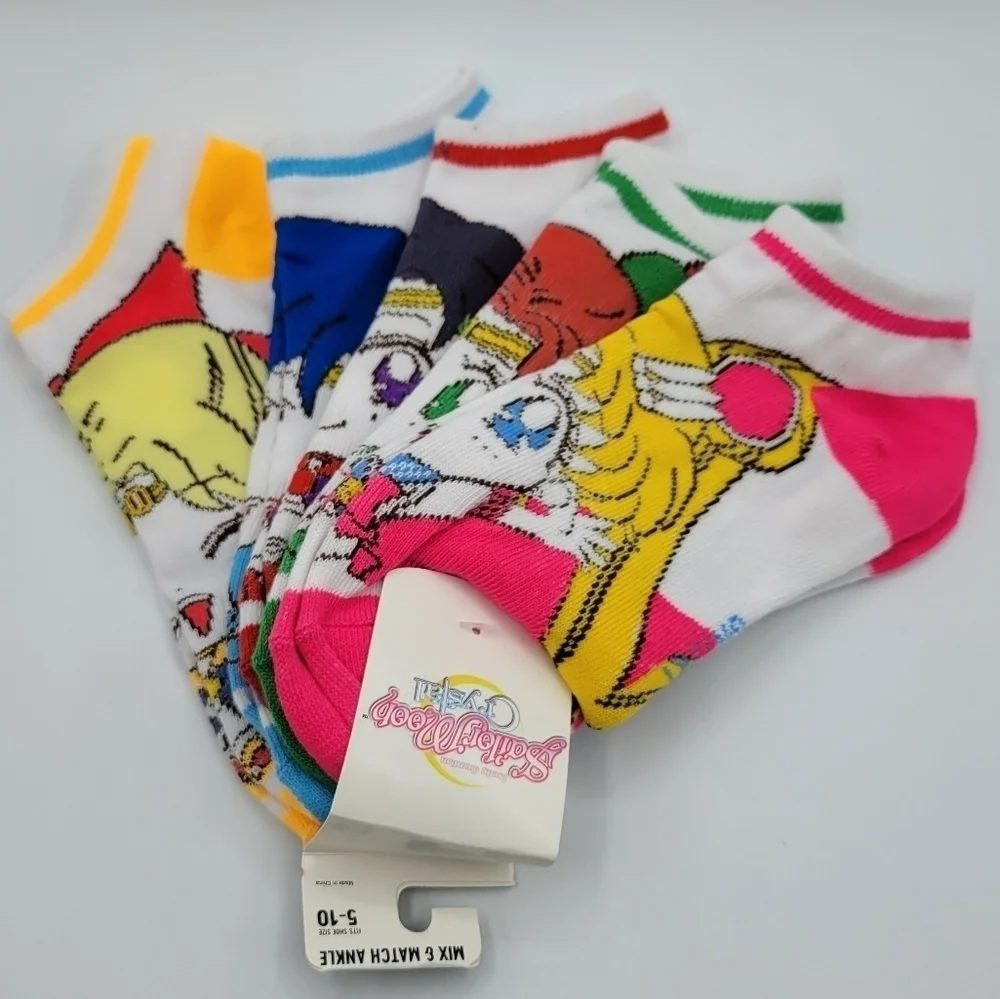 Bioworld Sailor Moon 5 pack Ankle Sock Set